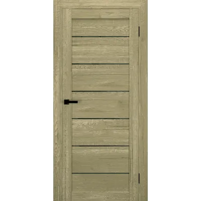 Межкомнатные Двери Terminus Ukrainian Doors UD-12 Черное стекло Ламинатин-1