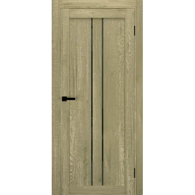 Межкомнатные Двери Terminus Ukrainian Doors UD-14 Черное стекло Ламинатин-0