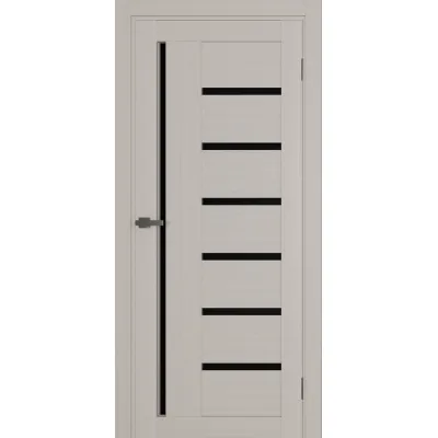 Міжкімнатні Двері Terminus Ukrainian Doors UD-03 ПВХ Чорне скло ПВХ плівка-1