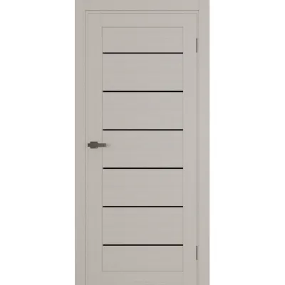 Міжкімнатні Двері Terminus Ukrainian Doors UD-12 ПВХ Чорне скло ПВХ плівка-1