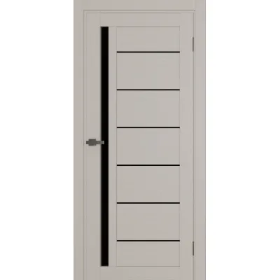 Межкомнатные Двери Terminus Ukrainian Doors UD-13 ПВХ Черное стекло ПВХ плёнка-1