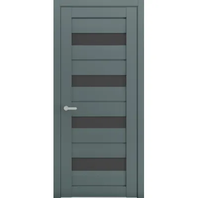 Міжкімнатні Двері Terminus Elit Soft 109 Чорне скло ПВХ плівка-1