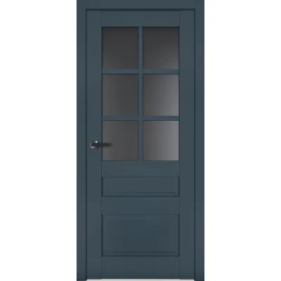 Межкомнатные Двери Terminus Neo Soft 607 Черное стекло ПВХ плёнка-1