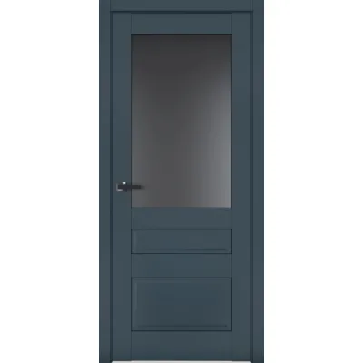 Межкомнатные Двери Terminus Neo Soft 608 Черное стекло ПВХ плёнка-0