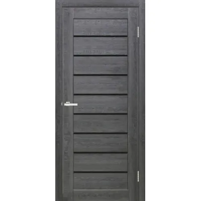 Межкомнатные Двери ТМ DOORS C018 ПВХ Черное стекло ПВХ плёнка-1