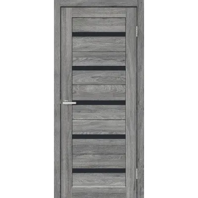 Міжкімнатні Двері ТМ DOORS C026 ПВХ Чорне скло ПВХ плівка-0