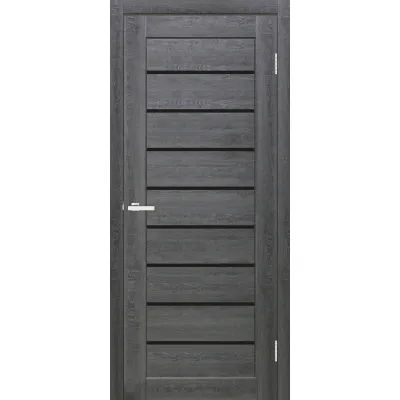 Міжкімнатні Двері ТМ DOORS C018 Чорне скло Ламінатин-0