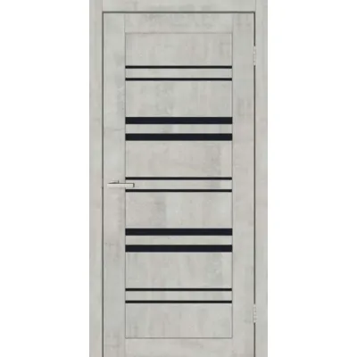 Межкомнатные Двери ТМ DOORS C017 ПВХ Черное стекло ПВХ плёнка-1