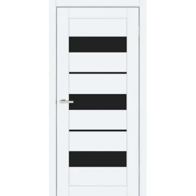 Міжкімнатні Двері ТМ DOORS C028 ПВХ Чорне скло ПВХ плівка-3
