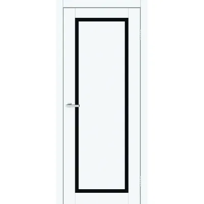 Міжкімнатні Двері ТМ DOORS C090 ПВХ Емаліт Чорне скло ПВХ плівка-0