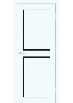 Двері ТМ DOORS C101 ПВХ Емаліт Чорне скло