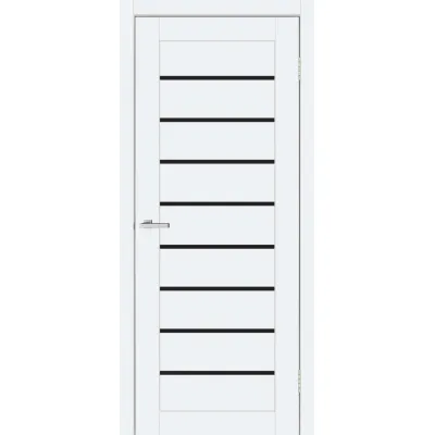 Межкомнатные Двери ТМ DOORS C018 ПВХ Эмалит Черное стекло ПВХ плёнка-0