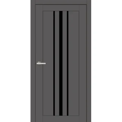 Міжкімнатні Двері ТМ DOORS C050 ПВХ Чорне скло Ламінатин-2