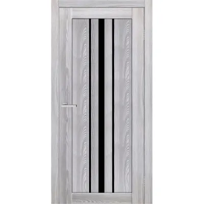 Міжкімнатні Двері ТМ DOORS C050 ПВХ Чорне скло Ламінатин-4