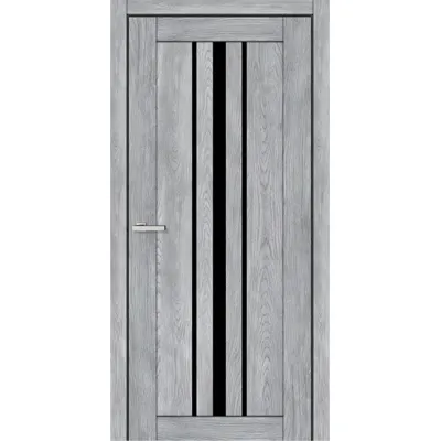 Міжкімнатні Двері ТМ DOORS C050 ПВХ Чорне скло Ламінатин-5