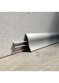 Плинтус алюминиевый накладной 35х17 мм анод вогнутый Kluchuk