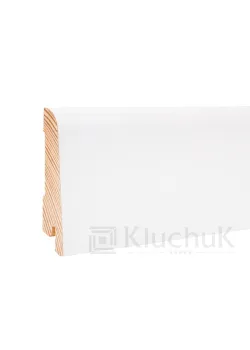 Плинтус Белый White plinth 60х19х2200 мм. KLW-01 Kluchuk