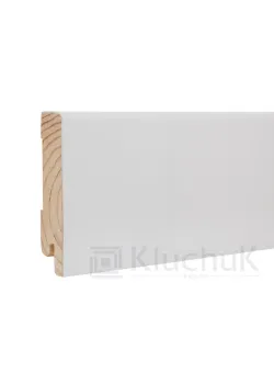 Плинтус Белый White plinth 80х19х2200 Модерн KLW-04 Kluchuk