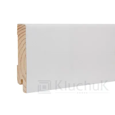 Плинтус Белый White plinth 80х19х2200 Модерн KLW-04 Kluchuk-0