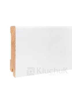 Плинтус Белый White plinth 100х19х2200 Модерн KLW-06 Kluchuk