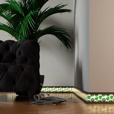 Плінтус алюмініевий накладний LED 100х12х2700 мм ALU-LED10012 Анод Kluchuk-0