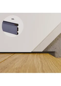 Плинтус алюминиевый скрытого монтажа 30х15х2700 мм ALU-S3015 (RAL) Kluchuk