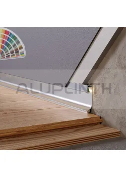 Плинтус алюминиевый скрытого монтажа с LED подсветкой 56х14,5х2700 ALU-SL56 RAL Kluchuk