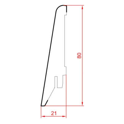 Плинтус Супер Профиль Profi СП 1682 21*82*2800-1
