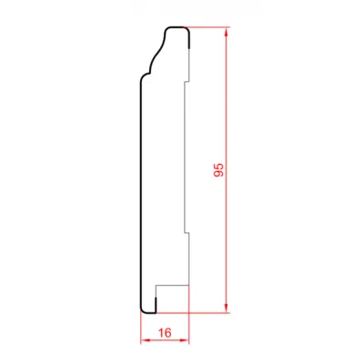 Плинтус Супер Профиль Profi СП 1695 16*95*2800-1