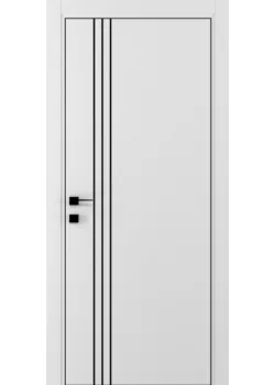 Двері A04 чорний молдинг, ПОЛОТНА 800*2000мм INSIDE, Правий - 1шт + короб+лиштва лицьова Dooris