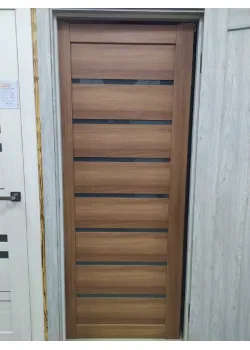 Двери PL-PVC-02, кастанья золотистая, сатин, 800*2000 мм, не врезанное полотно, М18 Portalino