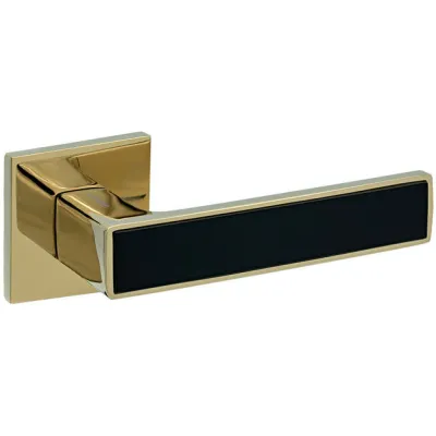 Ручки на розетах Gavroche NIKEL Ni - Z25 GoldPVD/Black-0