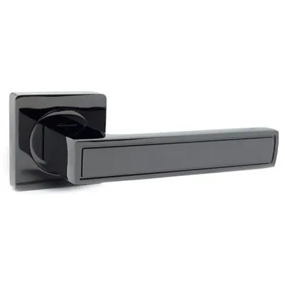 Ручки на розетах Кедр R08-348-AL-BLACK NI-0