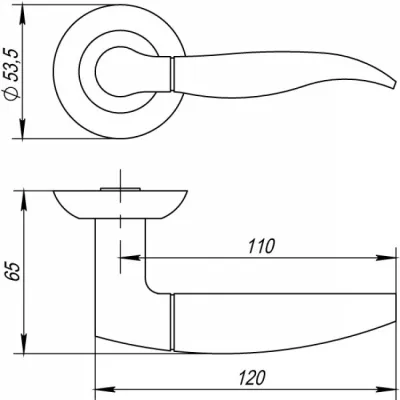 Ручки на розетах Punto Pelican TL-3