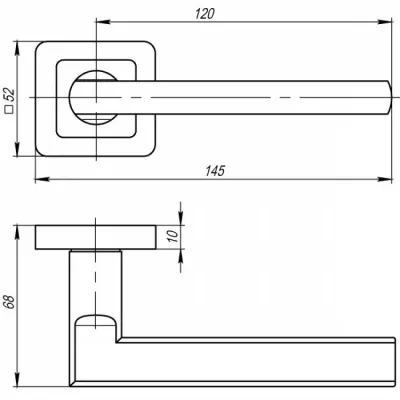 Ручки на розетах Punto Pluton QR-2