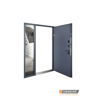 Входные Нестандартные двери с терморазрывом и фрамугой Paradise, 1600-1800*2050, комплектация FRAME Abwehr-2