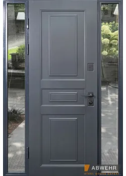 Нестандартні двері з терморозривом Scandi (RAL 7021 + Білий), 1400-1600*2200, комплектація FRAME Abwehr