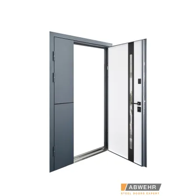 Входные Двери Defender (KTM) 506 Nordi Glass RAL 7021Т 1200 Abwehr-2