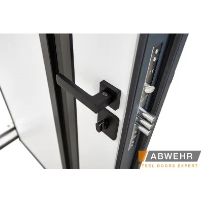 Входные Двери Defender (KTM) 506 Nordi Glass RAL 7021Т 1200 Abwehr-6