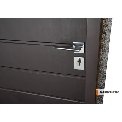 Входные Двери Abwehr Defender 76 Solid с терморазрывом Ral 8019T + Венге-11