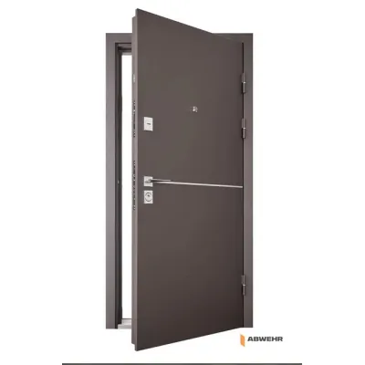 Входные Двери Abwehr Defender 76 Solid с терморазрывом Ral 8019T + Венге-2