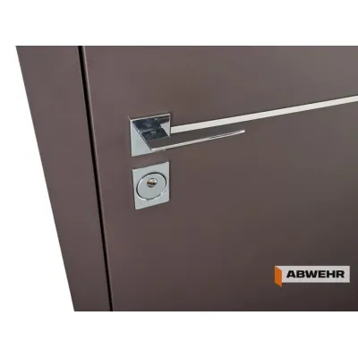 Входные Двери Abwehr Defender 76 Solid с терморазрывом Ral 8019T + Венге-4