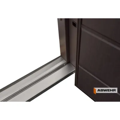 Входные Двери Abwehr Defender 76 Solid с терморазрывом Ral 8019T + Венге-8