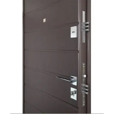 Входные Двери Abwehr Defender 76 Solid с терморазрывом Ral 8019T + Венге-9