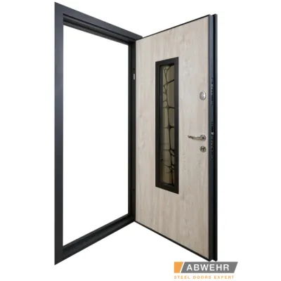 Вхідні Двері Defender (KTM) 408 Defender Glass RAL 7021Т Abwehr-2