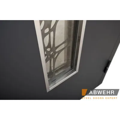 Вхідні Двері Defender (KTM) 408 Defender Glass RAL 7021Т Abwehr-4