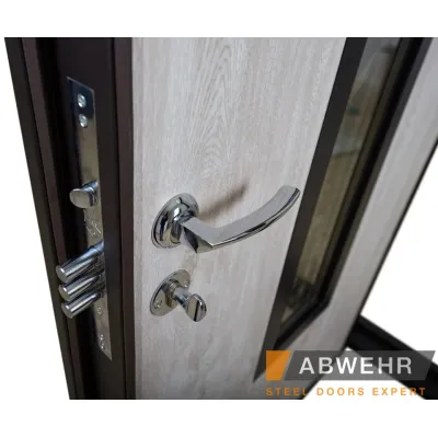 Входные Двери Defender (KTM) 408 Defender Glass RAL 8022Т Abwehr-2
