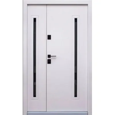 Входные Двери Berez Slim P Double 1220 Дуб 23/Белый атлас-1