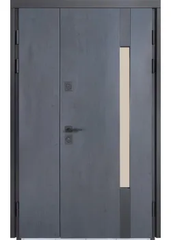 Двери ТЕРМО ХАУС 1200 мм Kale 705/431 Темный антрацит/Уличная белый атласный Булат