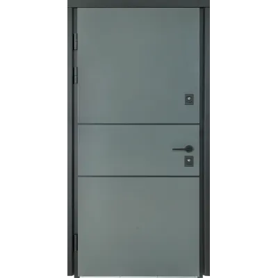 Вхідні Двері COTTAGE 703/237 Metallic Grey/Вулична Vinorit Булат-1